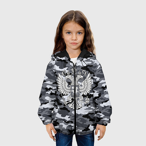 Детская куртка Городской камуфляж Россия / 3D-Черный – фото 3