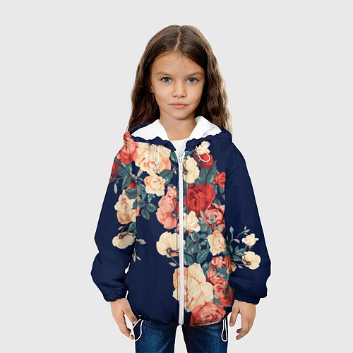 Детская куртка Fashion flowers / 3D-Белый – фото 3