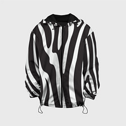 Куртка с капюшоном детская Шкура зебры, цвет: 3D-черный