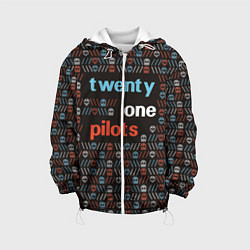 Куртка с капюшоном детская Twenty One Pilots, цвет: 3D-белый
