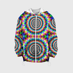 Куртка с капюшоном детская Grazy fractal, цвет: 3D-белый