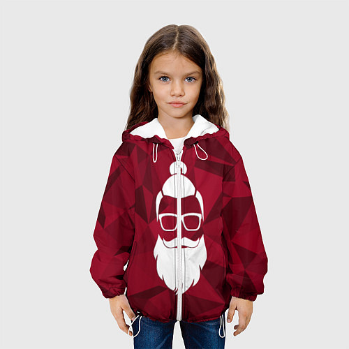 Детская куртка Санта хипстер / 3D-Белый – фото 3