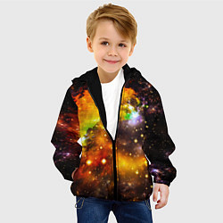 Куртка с капюшоном детская Восхитительный космос, цвет: 3D-черный — фото 2