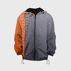 Куртка с капюшоном детская Кожа, цвет: 3D-черный