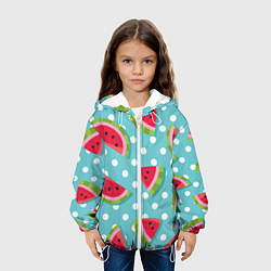 Куртка с капюшоном детская Арбузный рай, цвет: 3D-белый — фото 2