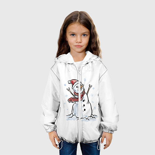 Детская куртка Снеговик / 3D-Белый – фото 3