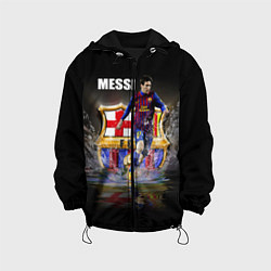 Куртка с капюшоном детская Messi FCB, цвет: 3D-черный