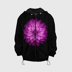 Куртка с капюшоном детская Violet Flower, цвет: 3D-черный