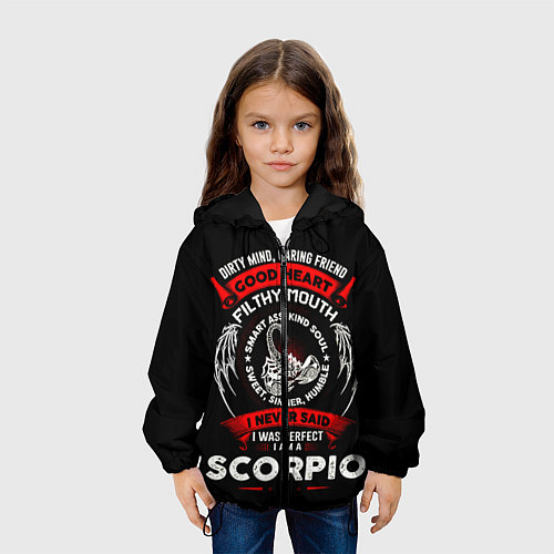Детская куртка I am a Scorpio / 3D-Черный – фото 3