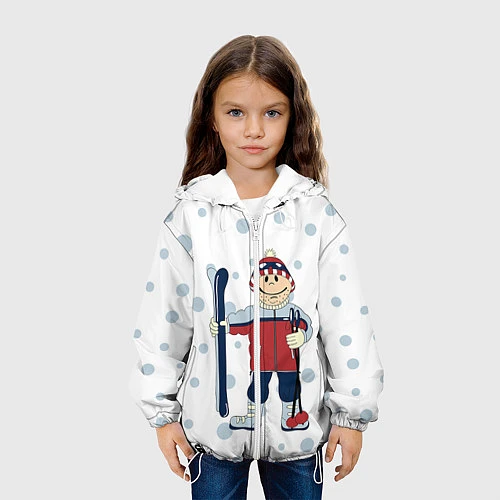 Детская куртка Лыжник / 3D-Белый – фото 3
