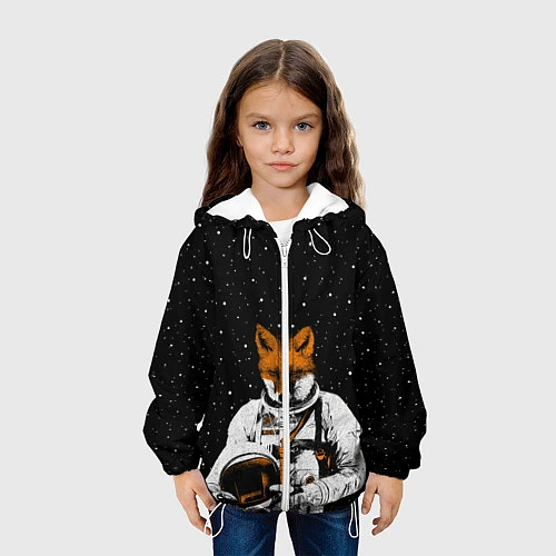 Детская куртка Лис космонавт / 3D-Белый – фото 3