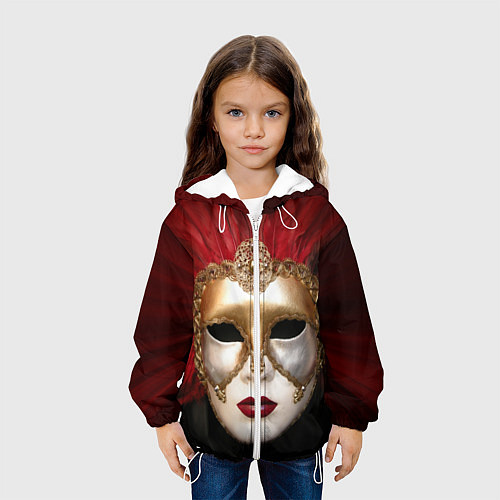 Детская куртка Венецианская маска / 3D-Белый – фото 3