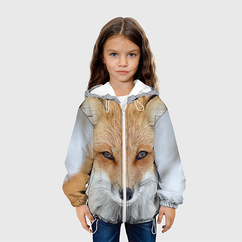 Детская куртка Зимняя лиса / 3D-Белый – фото 3