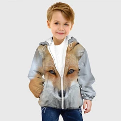Куртка с капюшоном детская Зимняя лиса, цвет: 3D-белый — фото 2