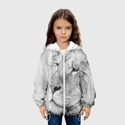 Куртка с капюшоном детская Мудрый лев, цвет: 3D-белый — фото 2
