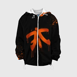 Куртка с капюшоном детская Fnatic: Black collection, цвет: 3D-белый