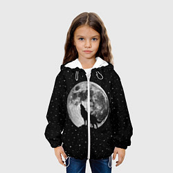 Куртка с капюшоном детская Лунный волк, цвет: 3D-белый — фото 2