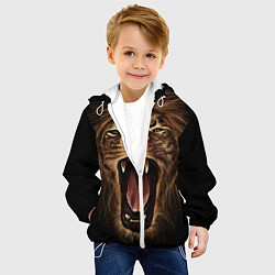 Куртка с капюшоном детская Львиный рык, цвет: 3D-белый — фото 2