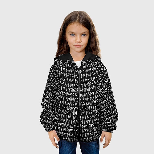 Детская куртка Руны / 3D-Черный – фото 3