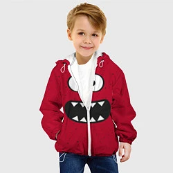 Куртка с капюшоном детская Веселый монстрик, цвет: 3D-белый — фото 2