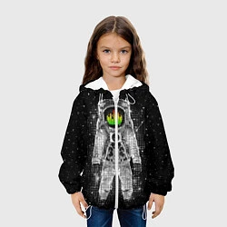 Куртка с капюшоном детская Музыкальный космонавт, цвет: 3D-белый — фото 2