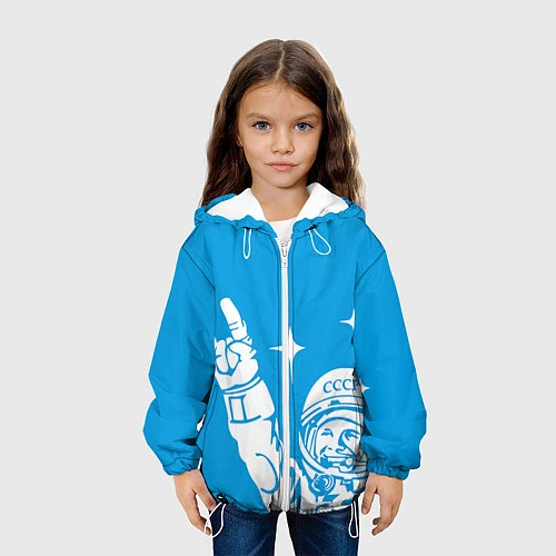 Детская куртка Гагарин рокер / 3D-Белый – фото 3
