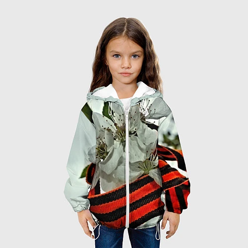 Детская куртка Георгиевская лента / 3D-Белый – фото 3