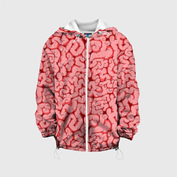 Куртка с капюшоном детская Мозг, цвет: 3D-белый