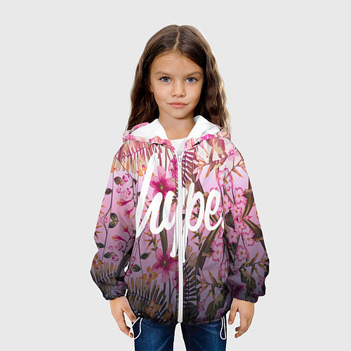 Детская куртка Hype Flowers / 3D-Белый – фото 3