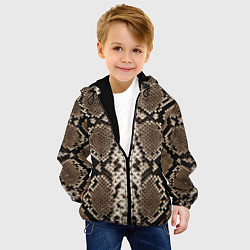 Куртка с капюшоном детская Питон, цвет: 3D-черный — фото 2
