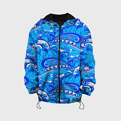 Куртка с капюшоном детская Floral pattern, цвет: 3D-черный