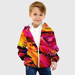 Куртка с капюшоном детская Акварельный цвет, цвет: 3D-белый — фото 2