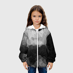 Куртка с капюшоном детская Polygon gray, цвет: 3D-белый — фото 2