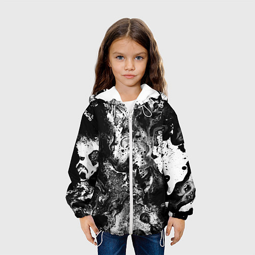 Детская куртка Чёрная краска / 3D-Белый – фото 3