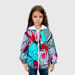 Куртка с капюшоном детская Акварель, цвет: 3D-белый — фото 2
