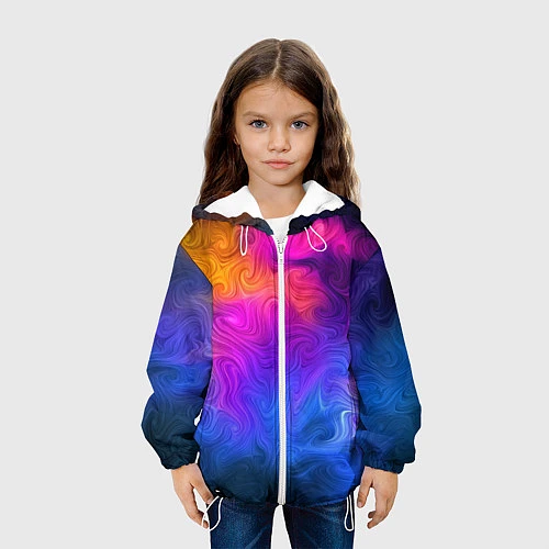 Детская куртка Узор цвета / 3D-Белый – фото 3