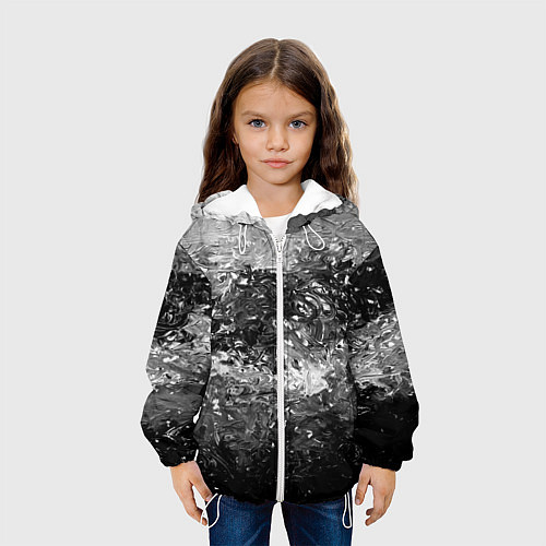Детская куртка Чёрно белый цвет / 3D-Белый – фото 3