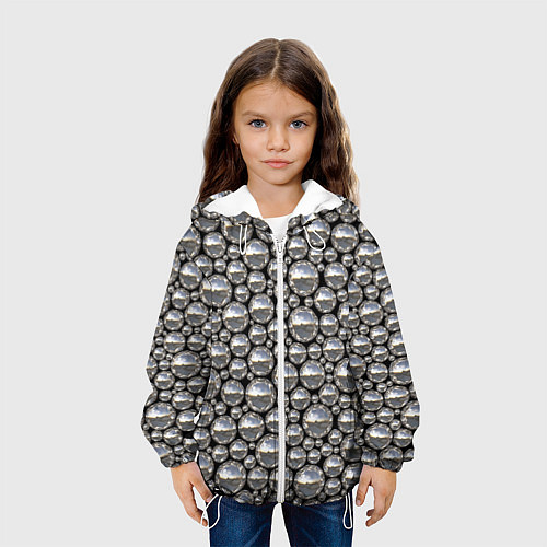 Детская куртка Серебряные шары / 3D-Белый – фото 3