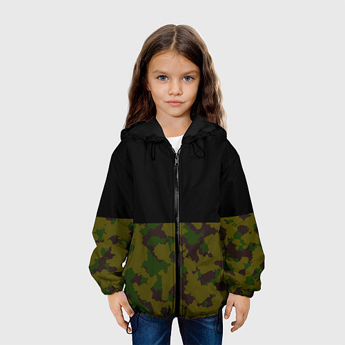 Детская куртка Лесной Камуфляж 1 / 3D-Черный – фото 3