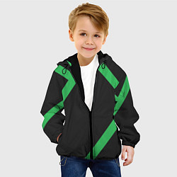Куртка с капюшоном детская Диагонали, цвет: 3D-черный — фото 2