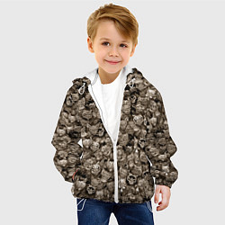 Куртка с капюшоном детская Зомби котики, цвет: 3D-белый — фото 2