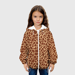 Куртка с капюшоном детская Жираф, цвет: 3D-белый — фото 2