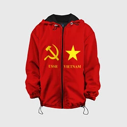 Куртка с капюшоном детская СССР и Вьетнам, цвет: 3D-черный