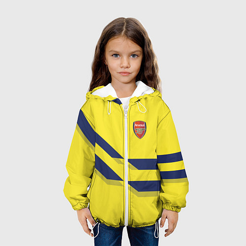 Детская куртка Arsenal FC: Yellow style / 3D-Белый – фото 3