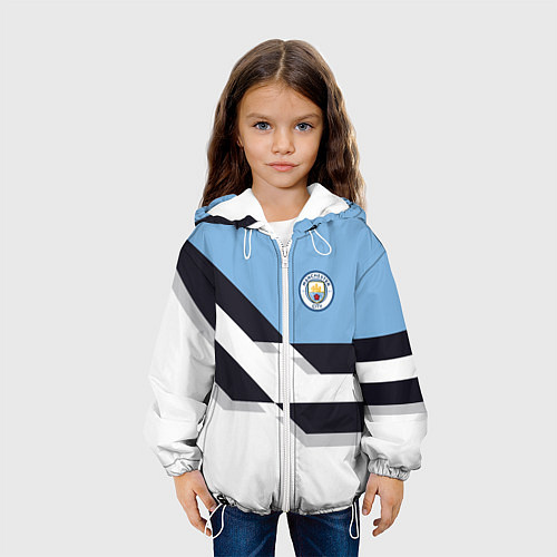 Детская куртка Manchester City FC: White style / 3D-Белый – фото 3