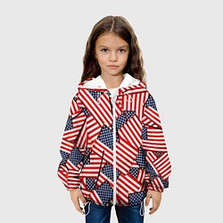Куртка с капюшоном детская Америка, цвет: 3D-белый — фото 2