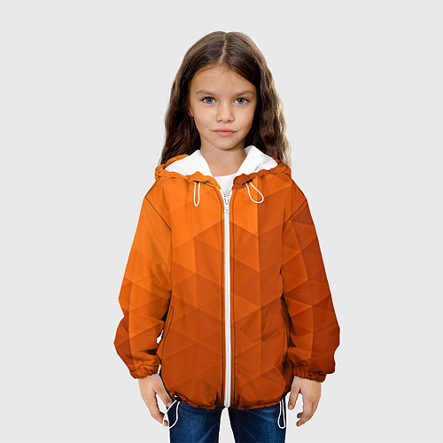 Детская куртка Orange abstraction / 3D-Белый – фото 3