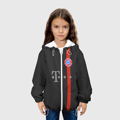 Детская куртка Bayern FC: Black 2018 / 3D-Белый – фото 3