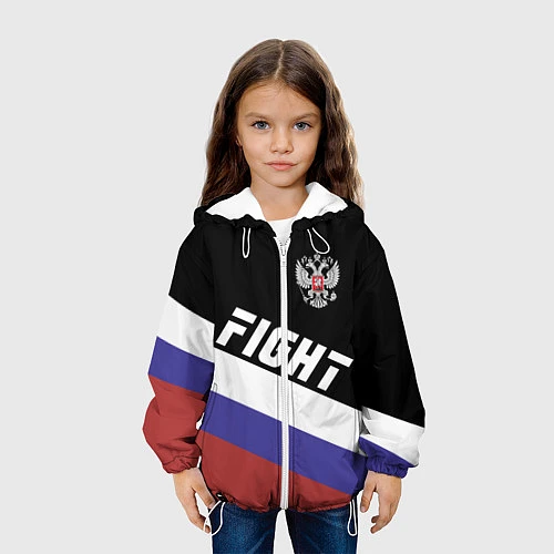 Детская куртка Fight Russia / 3D-Белый – фото 3
