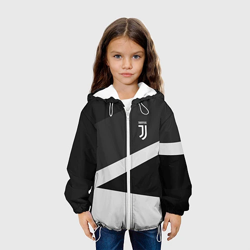 Детская куртка FC Juventus: Sport Geometry / 3D-Белый – фото 3
